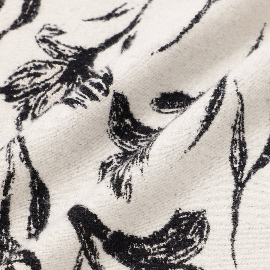 JQフラワー クッションカバー 45×45 ホワイト（C048）