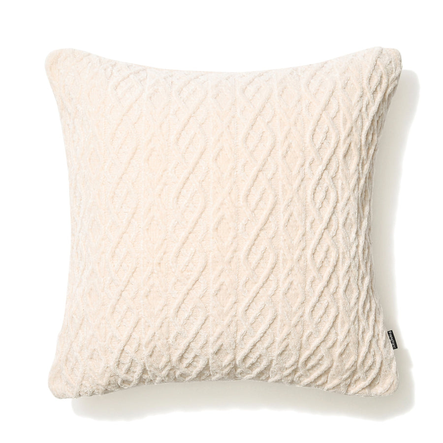 ニットシェニール クッションカバー 45×45 アイボリー（009）