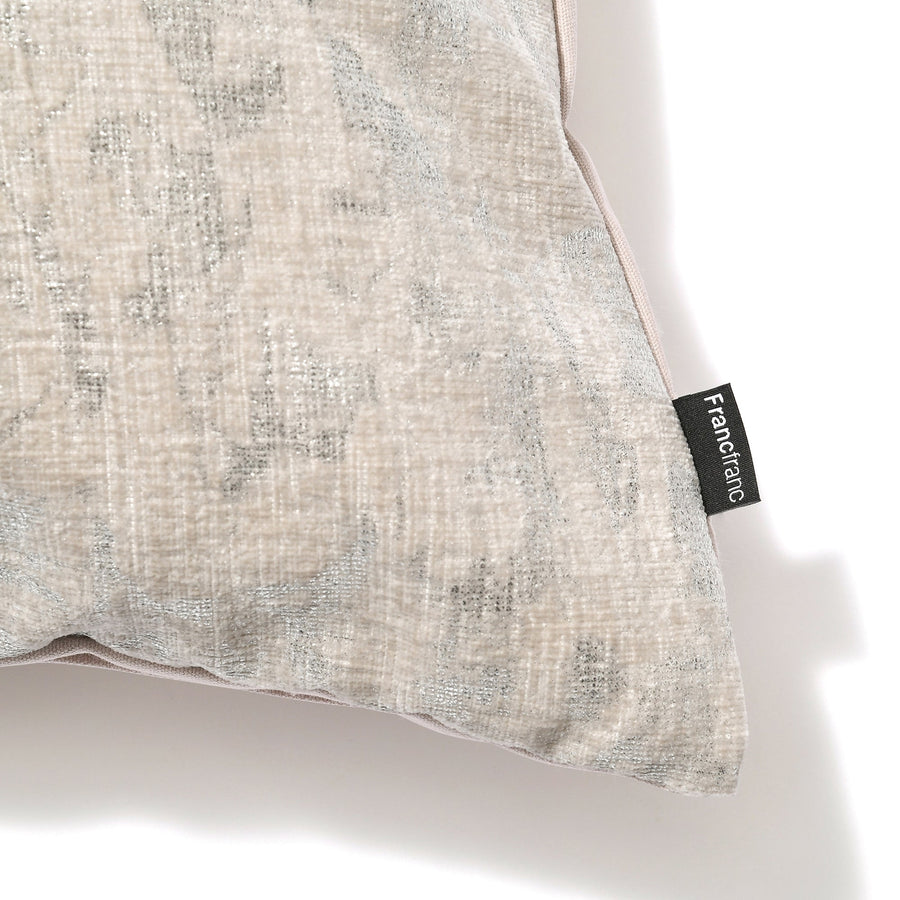 メタリックプリント クッションカバー 45×45 ライトグレー（032）