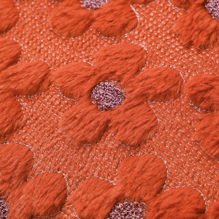 ファー クッションカバー 45×45 オレンジ（L-050）