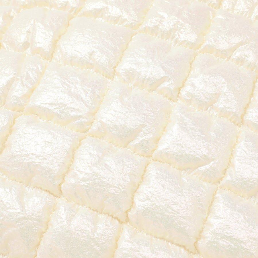 パールキルト クッションカバー 45×45 ホワイト（123）