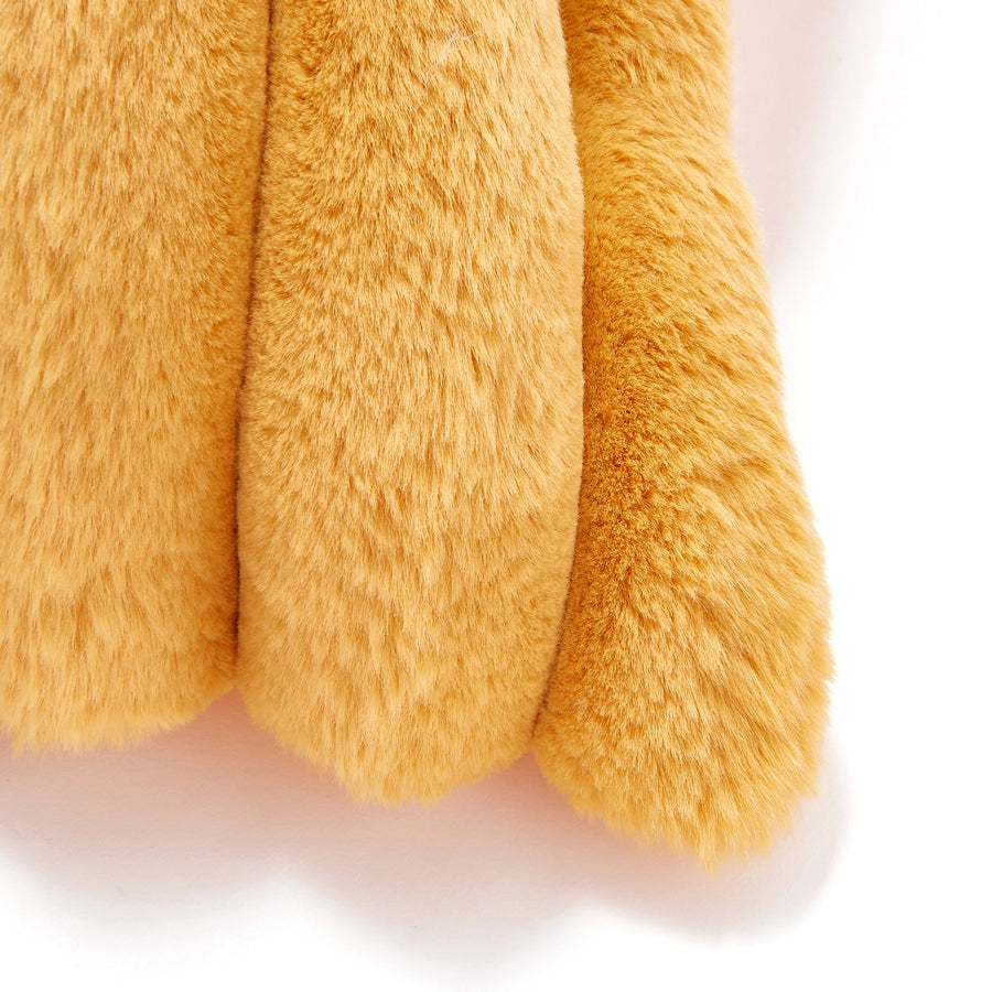 ファー クッションカバー 45×45 イエロー（J-003）