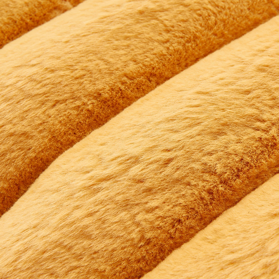 ファー クッションカバー 45×45 イエロー（J-003）