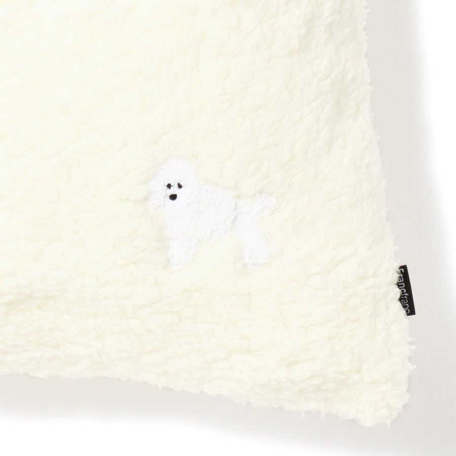 ファー クッションカバー 450×450 ホワイト（AB-004）
