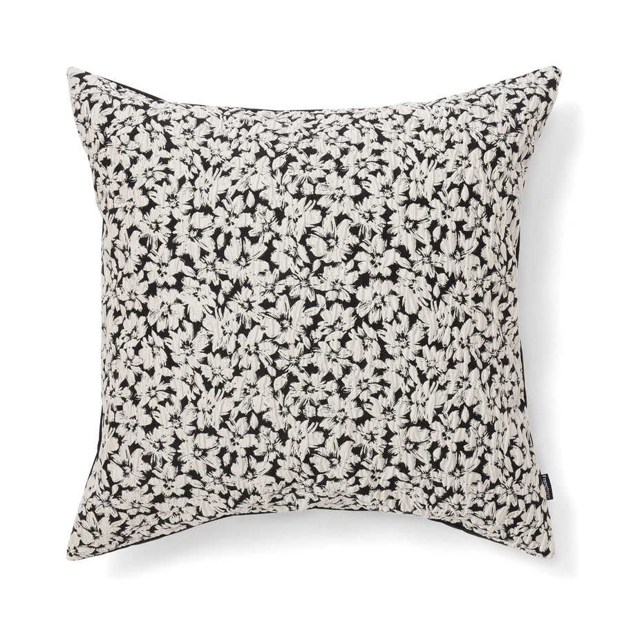 JQフラワー クッションカバー 45×45 ブラック（D071）