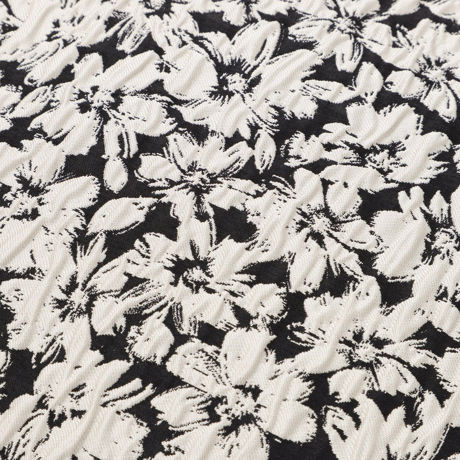 JQフラワー クッションカバー 45×45 ブラック（D071）