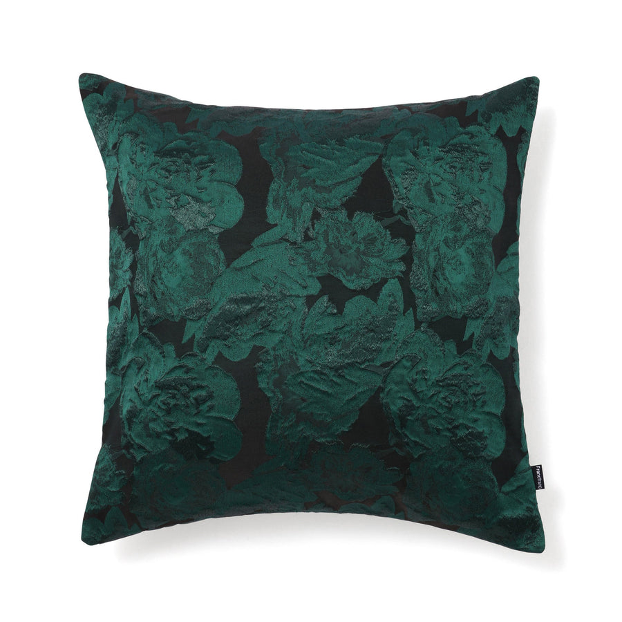 JQフラワー クッションカバー 45×45 ダークグリーン（F111）
