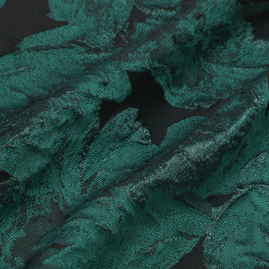 JQフラワー クッションカバー 45×45 ダークグリーン（F111）