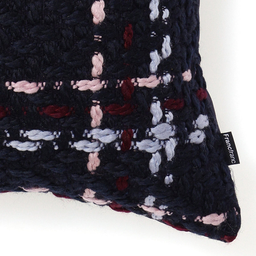 ボールドツイード クッションカバー 45×45 ネイビー（098）