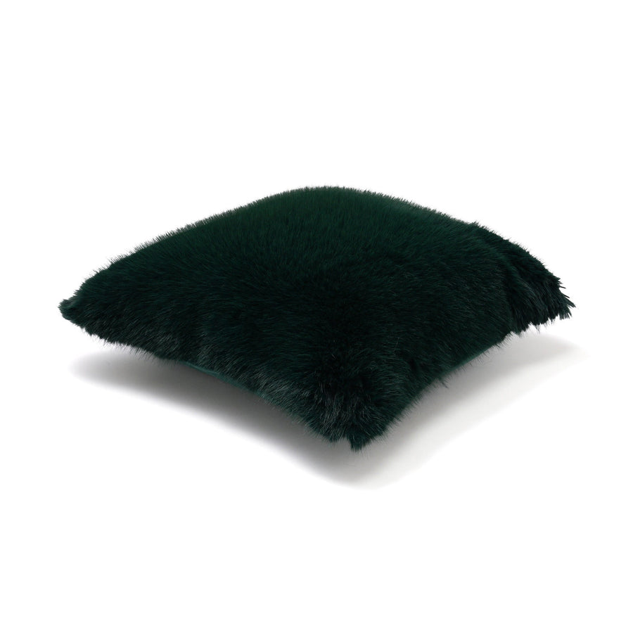 ファー クッションカバー 450×450 ダークグリーン（P-101）