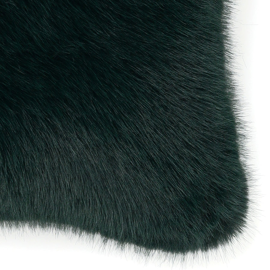 ファー クッションカバー 450×450 ダークグリーン（P-101）