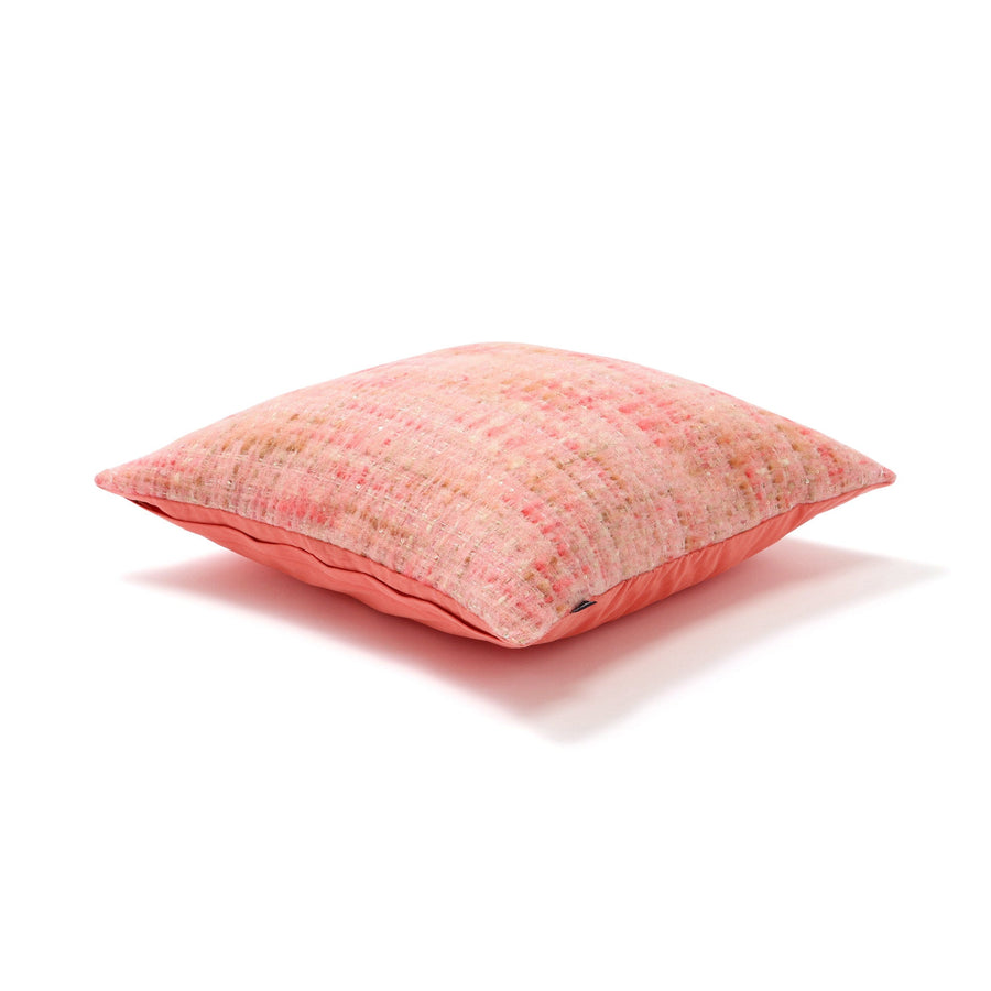 モヘアライクツイード クッションカバー 45×45 ピンク（102）