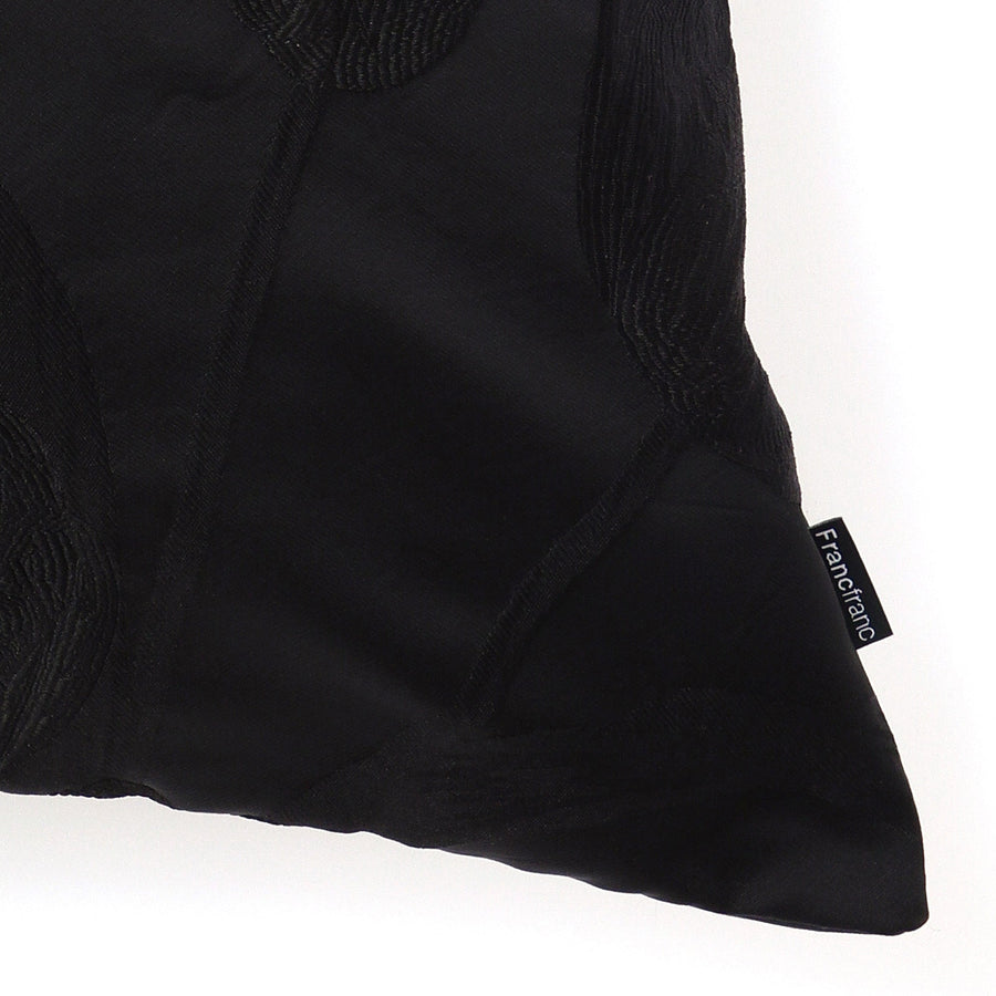 JQフラワー クッションカバー 45×45 ブラック（E104）