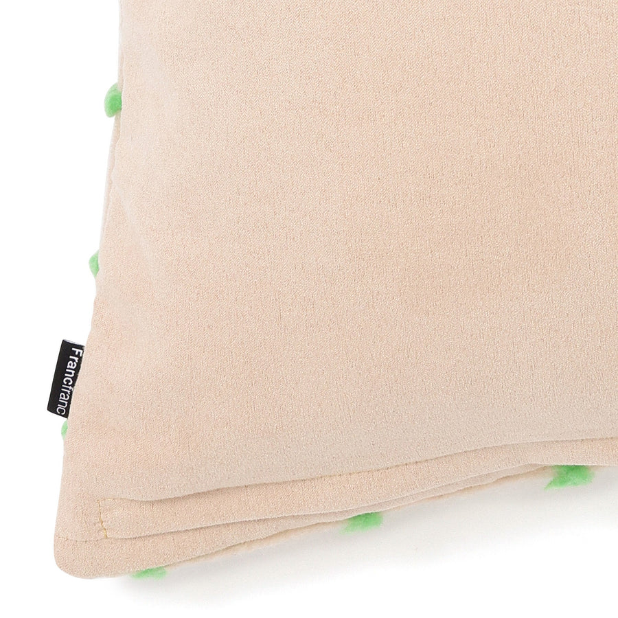 ボアウィンドウペン クッションカバー 45×45 ベージュ（115）