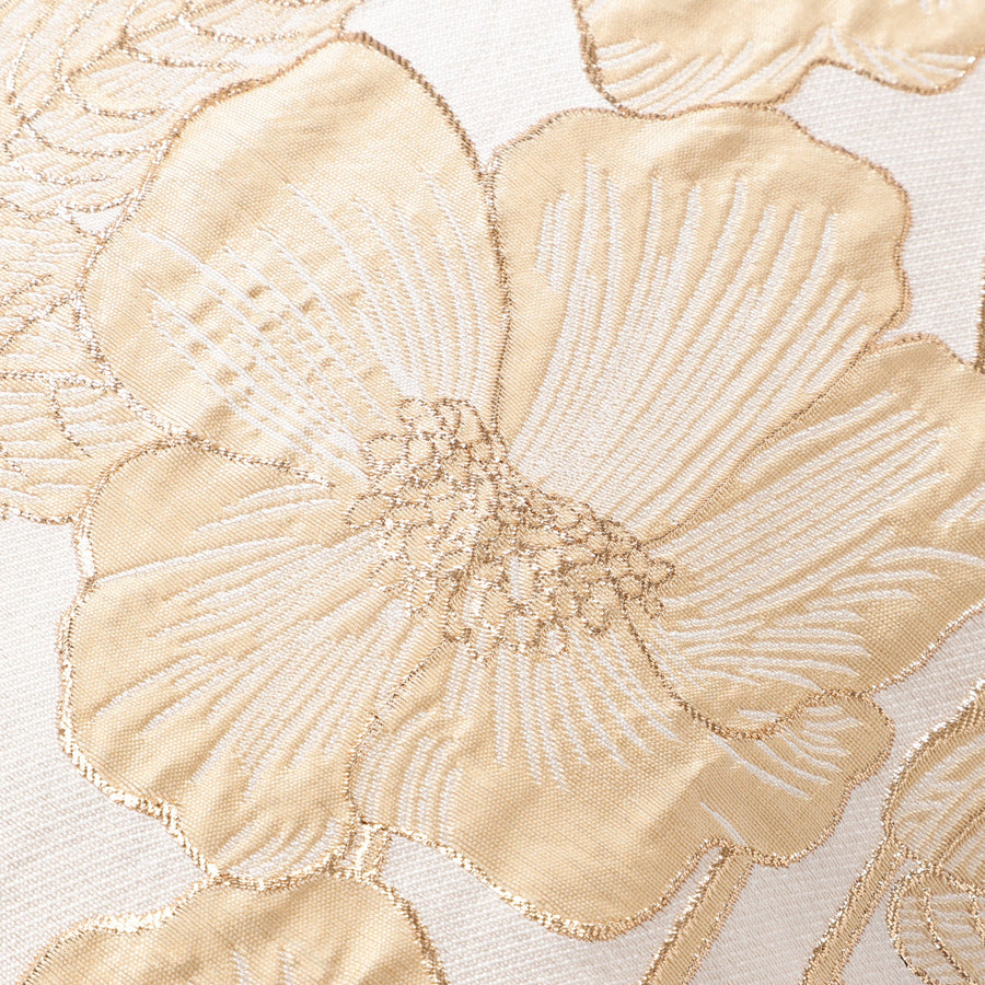 JQフラワー クッションカバー 45×45 ゴールド（A008）