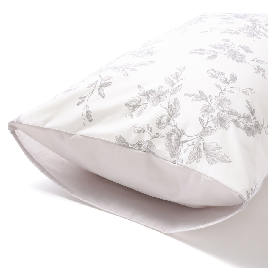 Classic Flower Pillow Cover 700 x 500 Gray