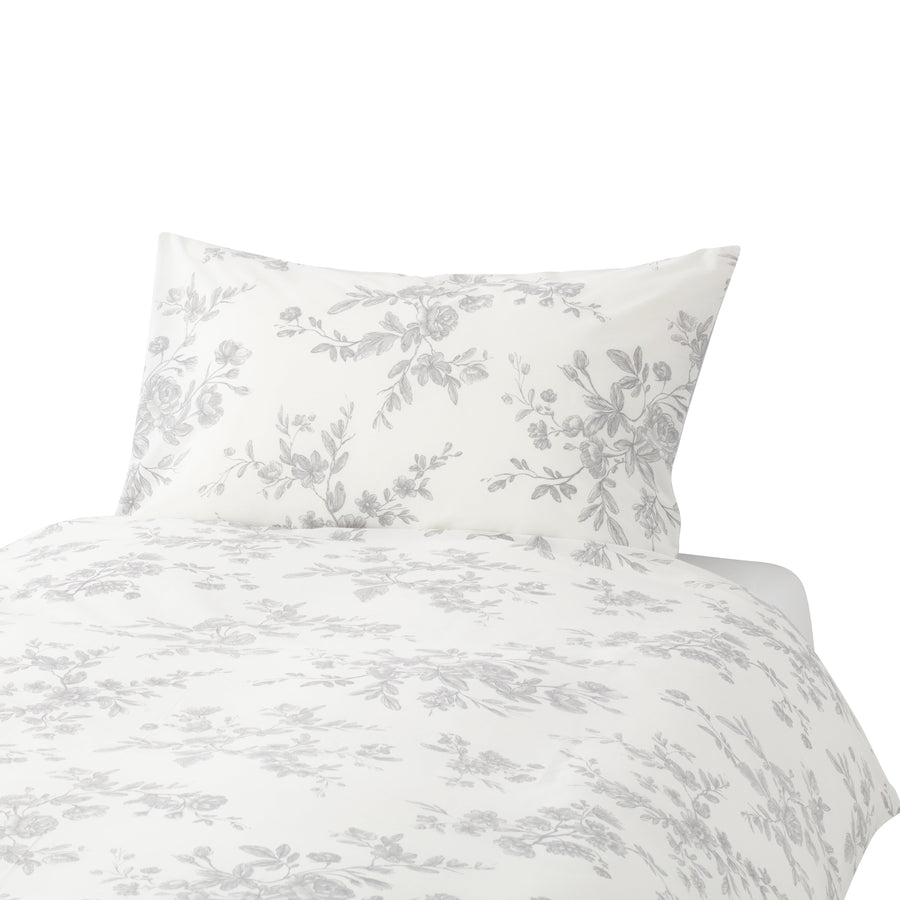 Classic Flower Pillow Cover 700 x 500 Gray