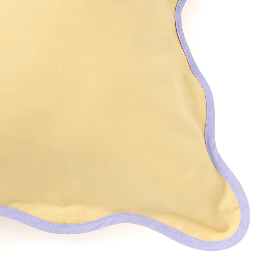 Bicolor Wave Pillow Cover [70×50cm] Yellow×Purple