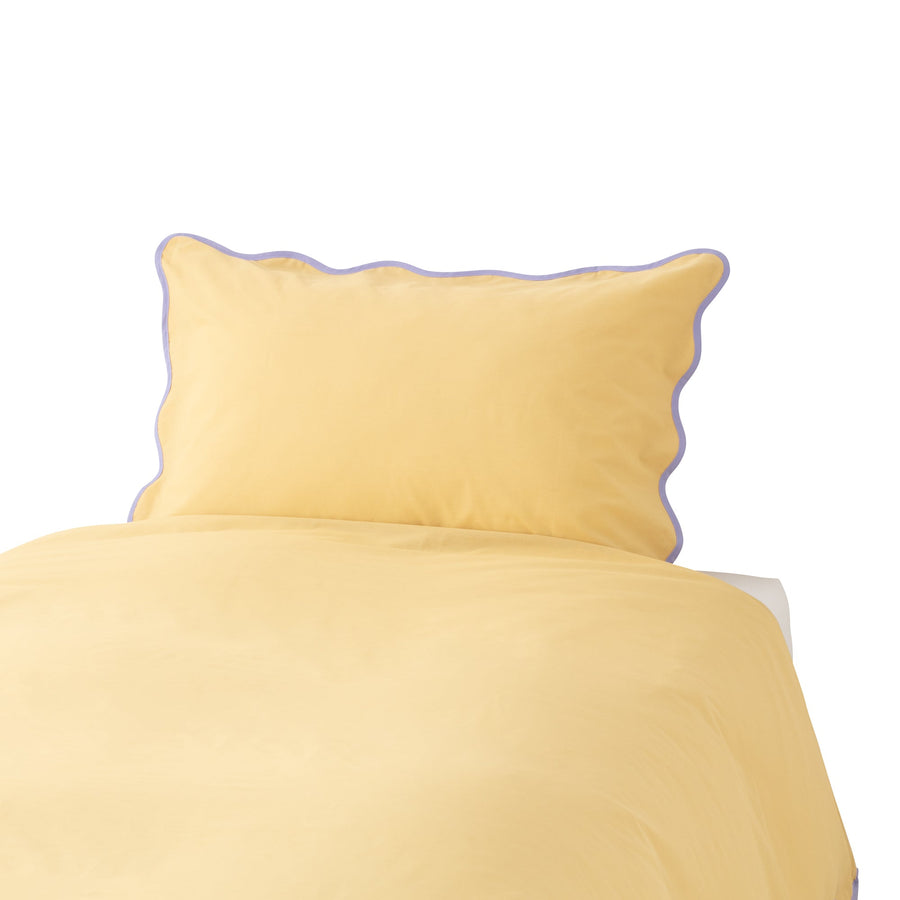 Bicolor Wave Pillow Cover [70×50cm] Yellow×Purple