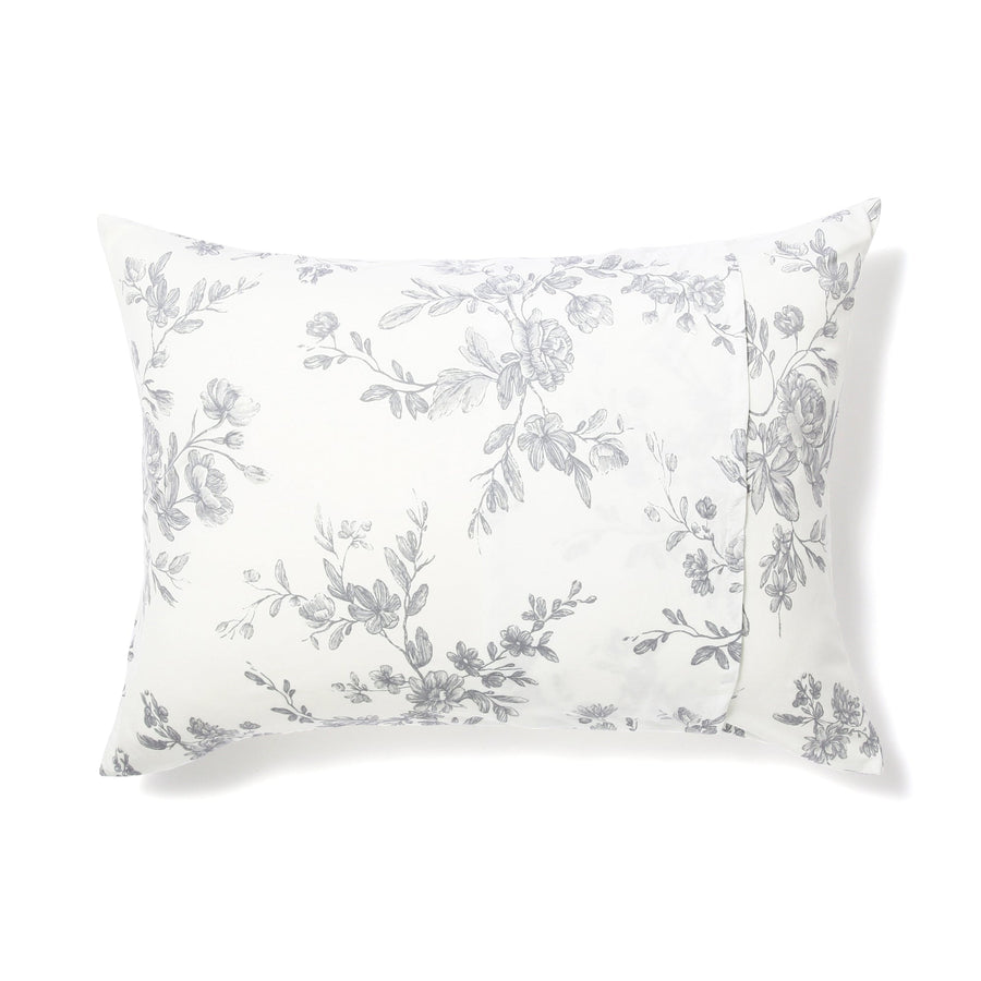 Fluffy Cool Pillow Cover Classic Flower Gray