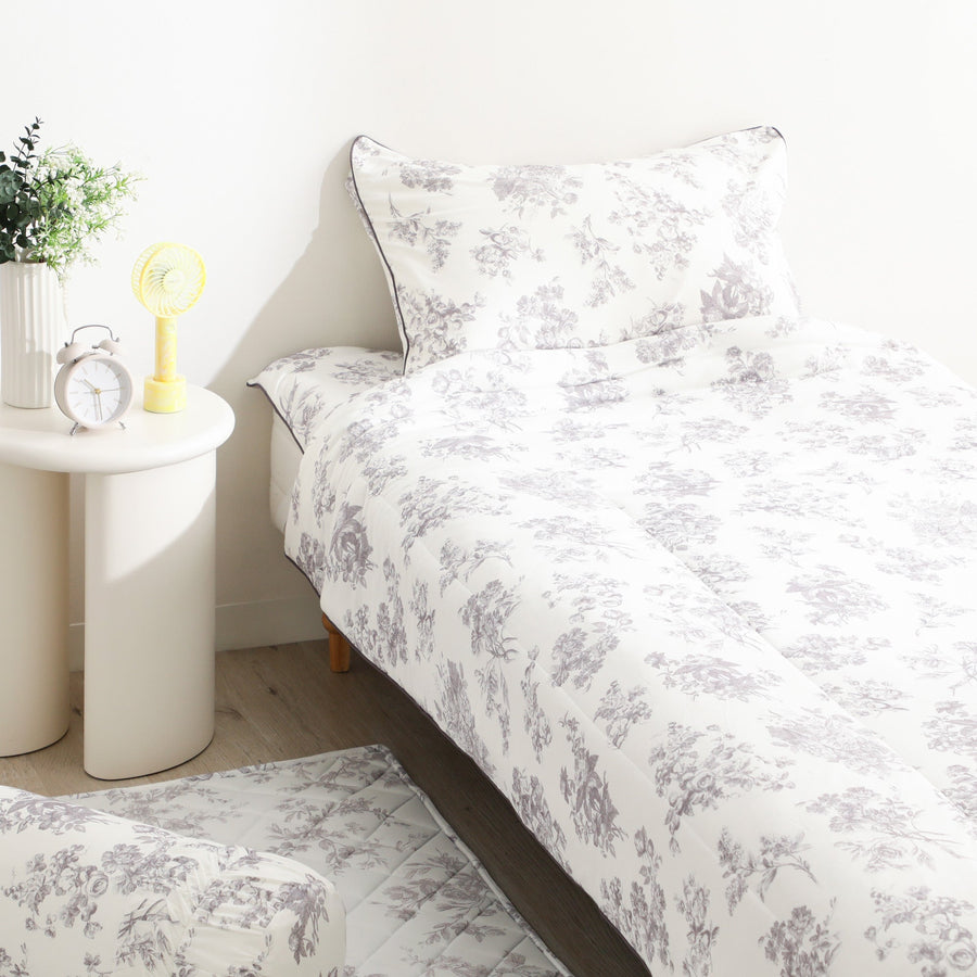 ふわろ 夏でもひんやりもちもち まくらカバー クラシックフラワー 700×500