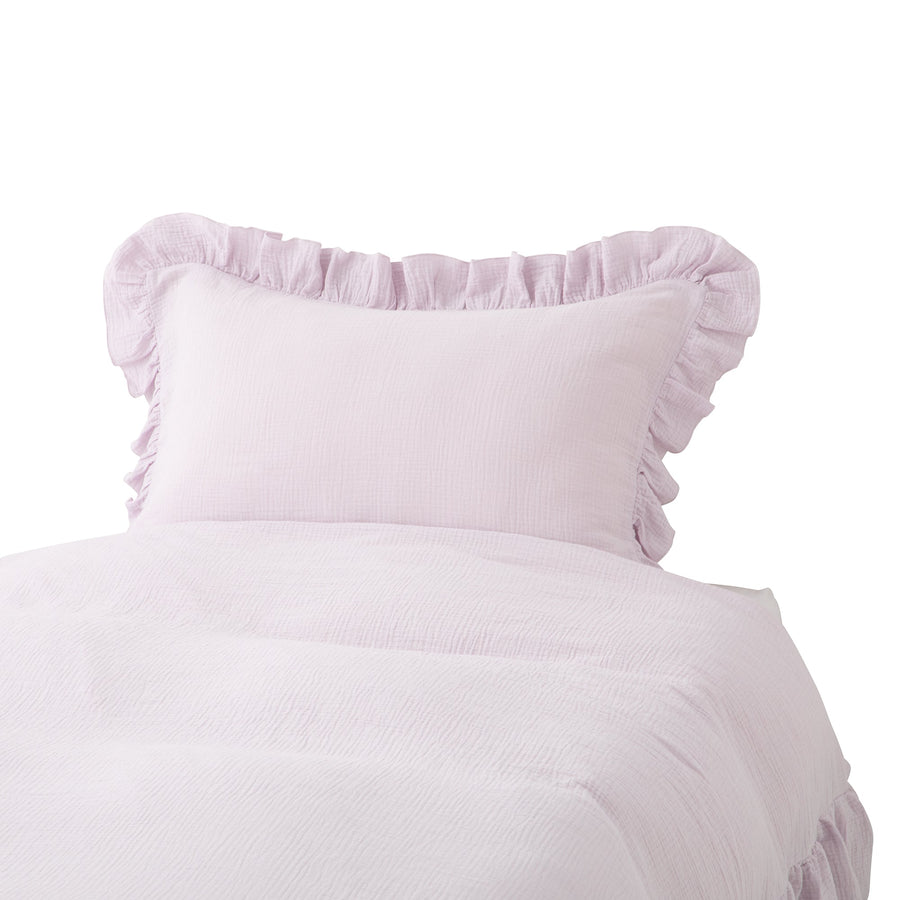 フリル ガーゼ まくらカバー 700×500 ライトパープル