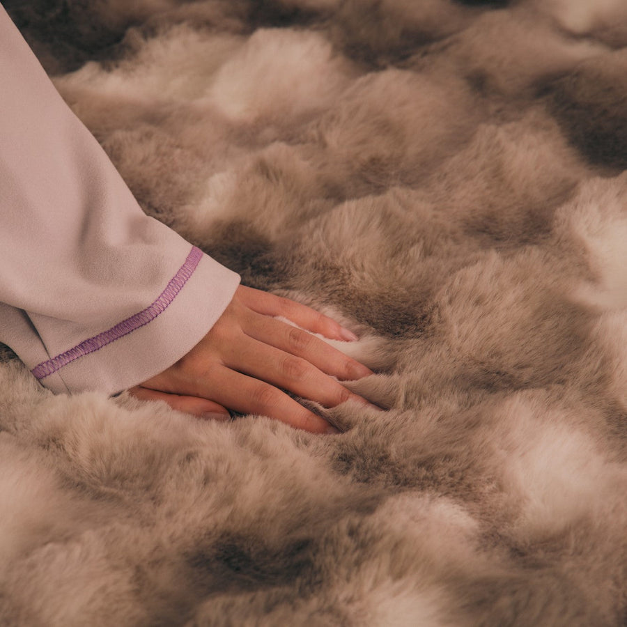 WARMY ポコモコファー まくらカバー グレー