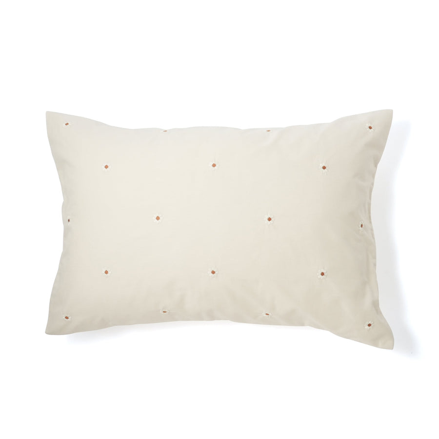 デイジーエンブロイダリー まくらカバー 700×500 アイボリー