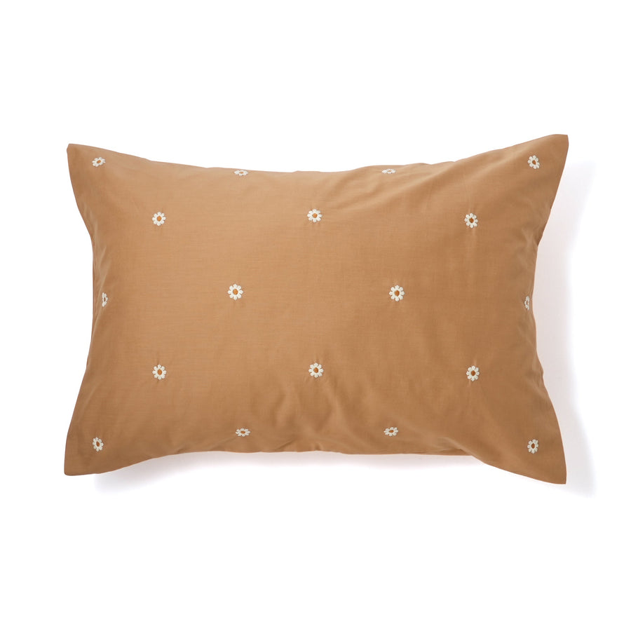 デイジーエンブロイダリー まくらカバー 700×500 ベージュ