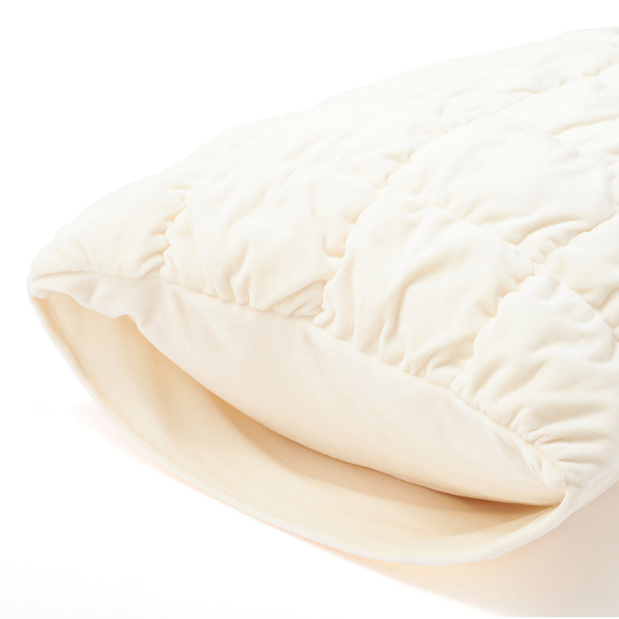 WARMY スクエアキルト まくらカバー 700×500 アイボリー