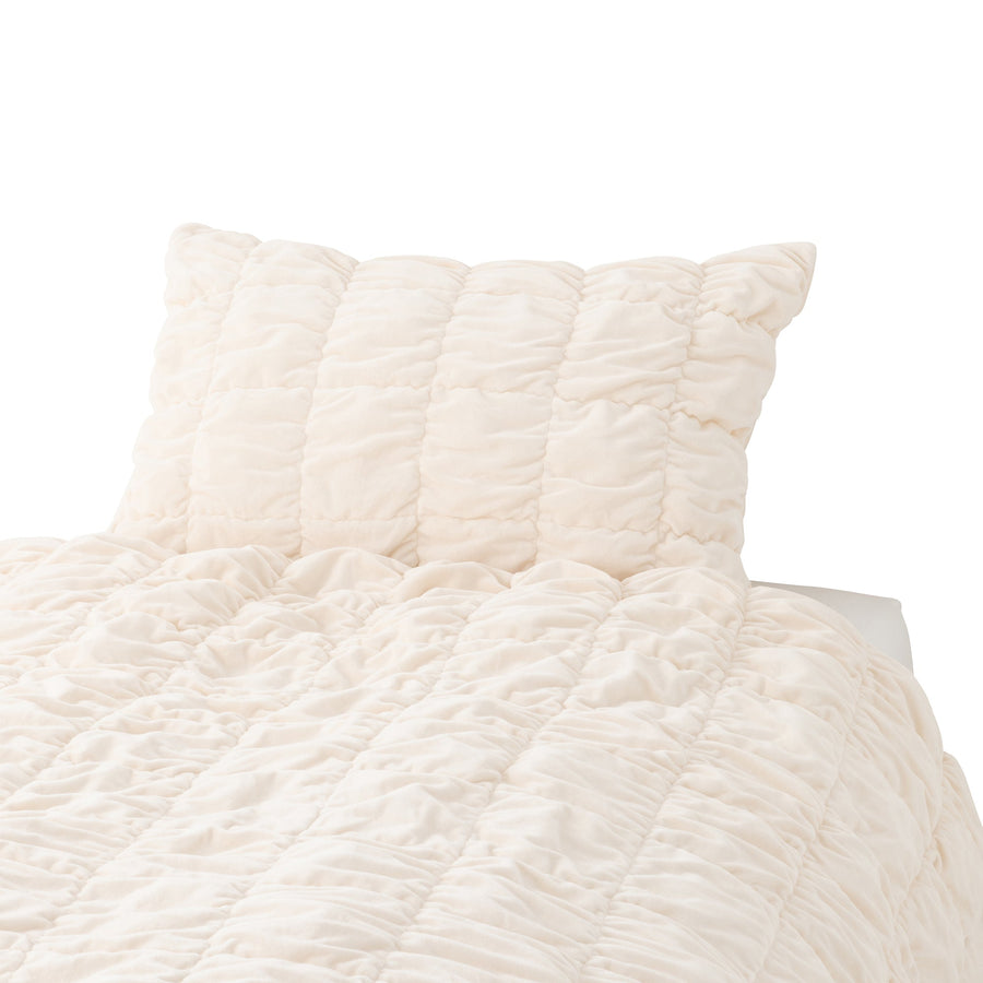 WARMY スクエアキルト まくらカバー 700×500 アイボリー