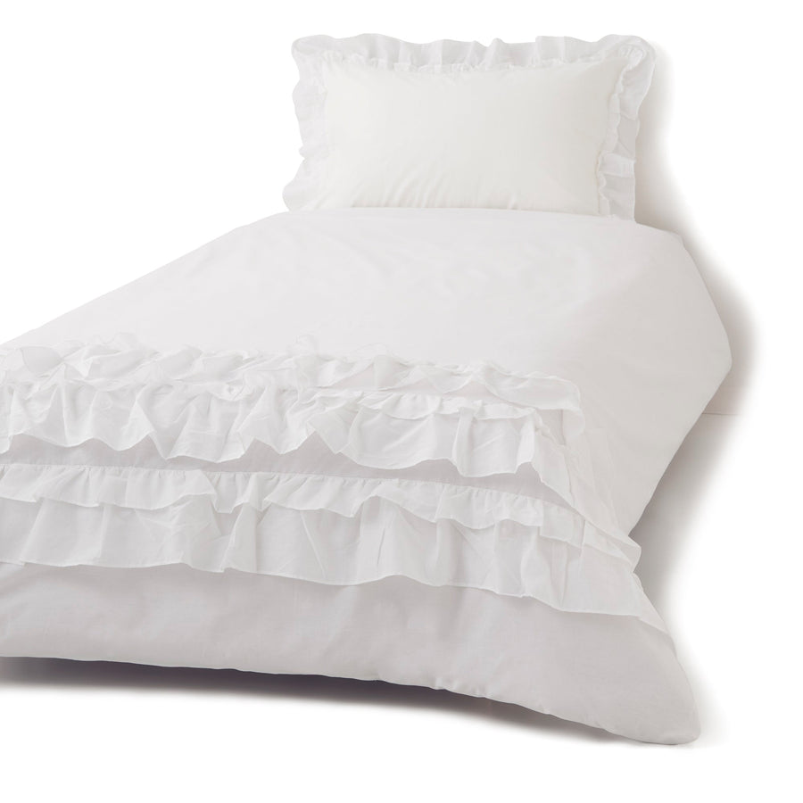 Puffle Duvet Cover Single White