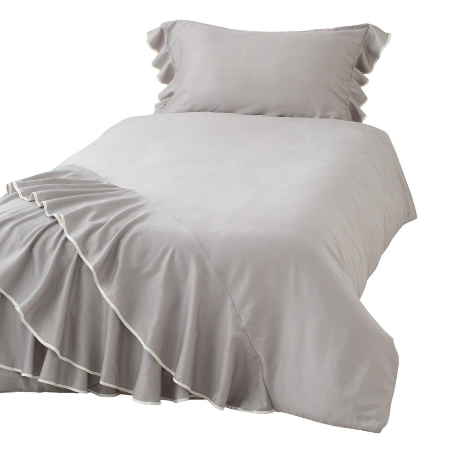 Luance duvet cover, semi-double, gray x white