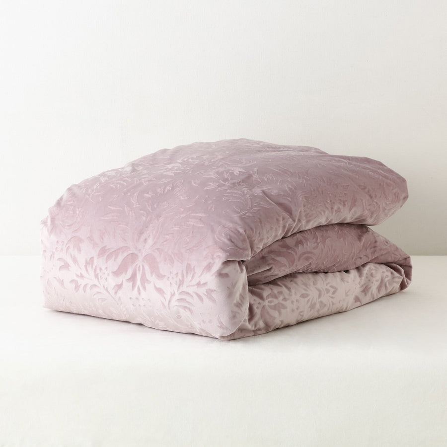 WARMY Damask Duvet Cover, Single, Light Purple