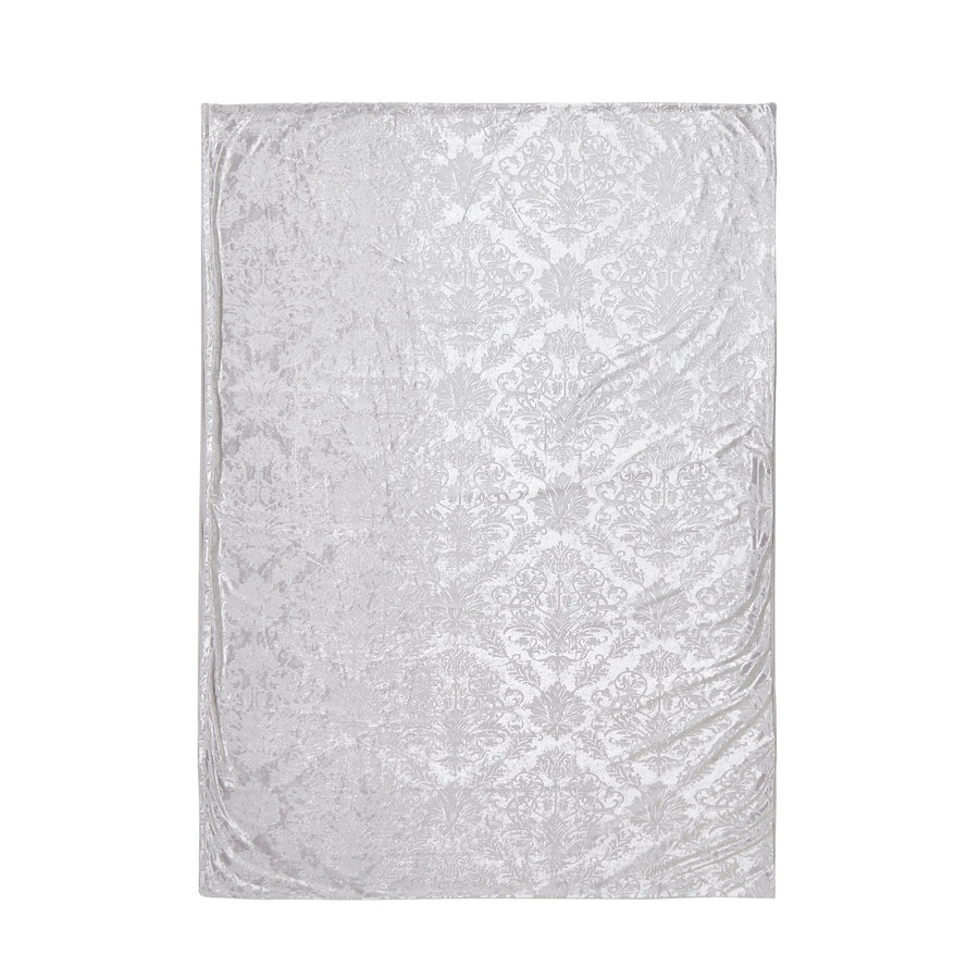 WARMY Jacquard Damask Duvet Cover, Semi-Double, Light Grey