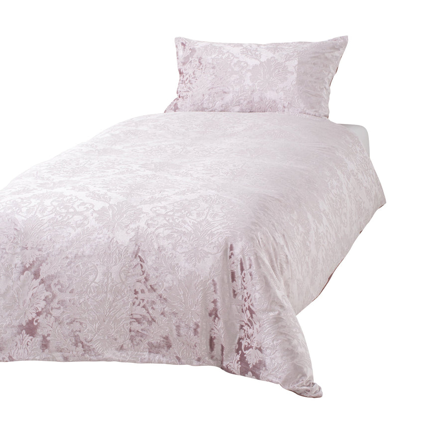 WARMY Jacquard Damask Duvet Cover, Single, Light Purple