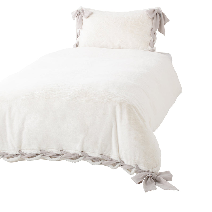 WARMY Ribbon Duvet Cover Double Ivory