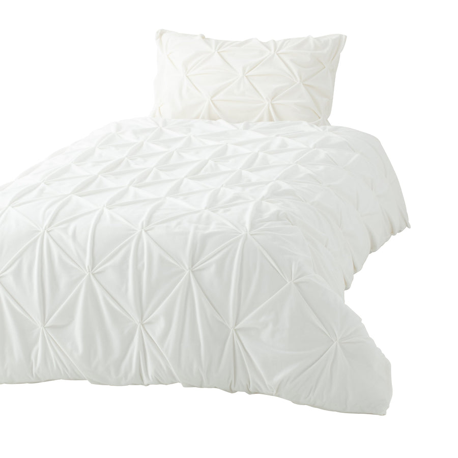 WARMY Smocking Duvet Cover Double Ivory