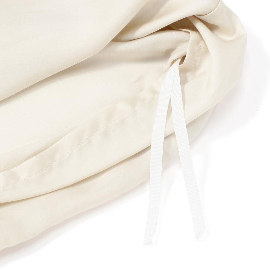 CICA加工 スリムリボン 掛け布団カバー セミダブル アイボリー