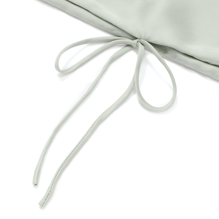 CICA加工 スリムリボン 掛け布団カバー シングル ライトグリーン