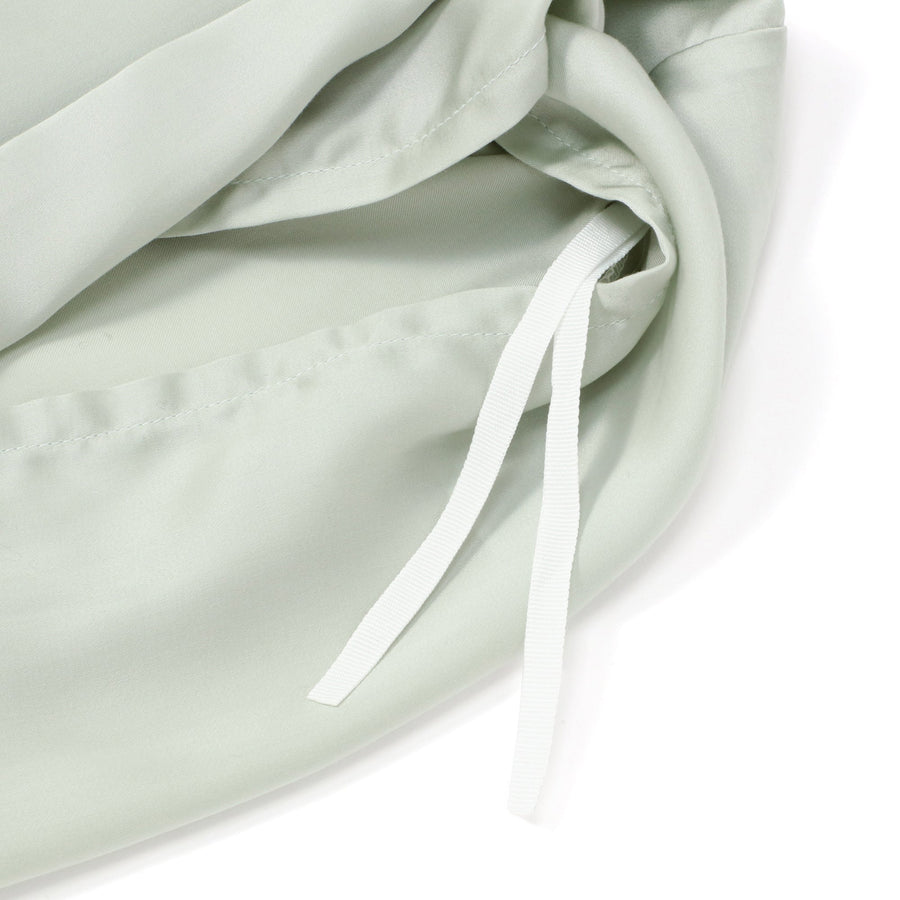 CICA加工 スリムリボン 掛け布団カバー シングル ライトグリーン