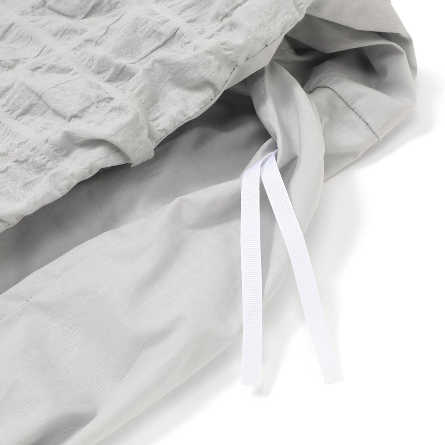 シアサッカーチェック 掛け布団カバー シングル ライトブルー