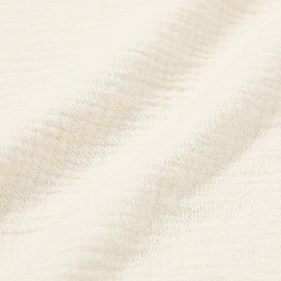 フリル ガーゼ 掛け布団カバー シングル アイボリー×ブラック