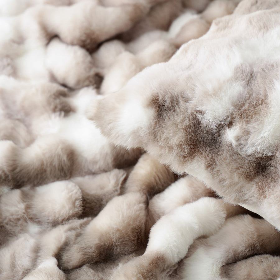 WARMY ポコモコファー 掛け布団カバー セミダブル グレー