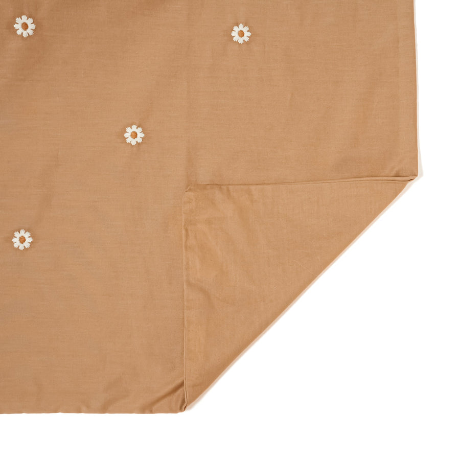 デイジーエンブロイダリー 掛け布団カバー シングル ベージュ