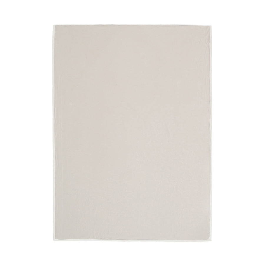 CICA加工 サテンリボン 掛け布団カバー ダブル グレージュ