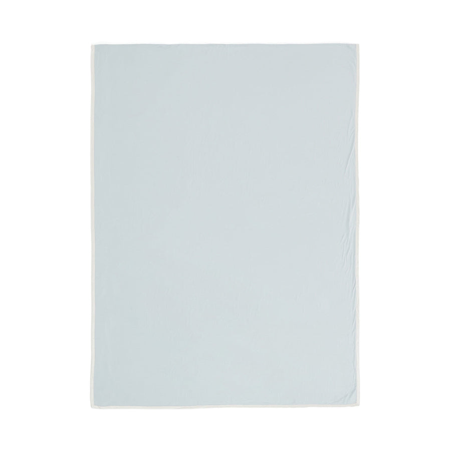 CICA加工 サテンリボン 掛け布団カバー セミダブル ブルー