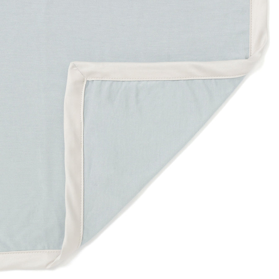 CICA加工 サテンリボン 掛け布団カバー ダブル ブルー