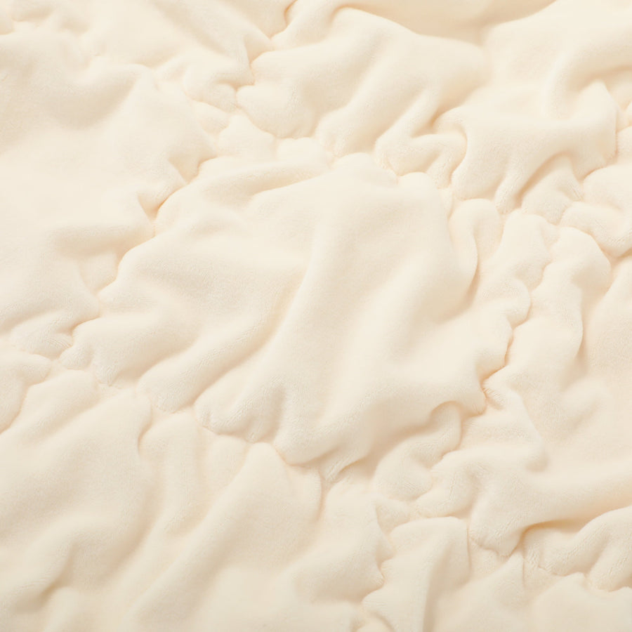 WARMY スクエアキルト 掛け布団カバー シングル アイボリー