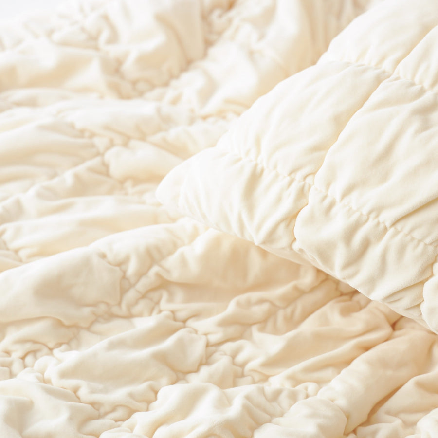 WARMY スクエアキルト 掛け布団カバー セミダブル アイボリー